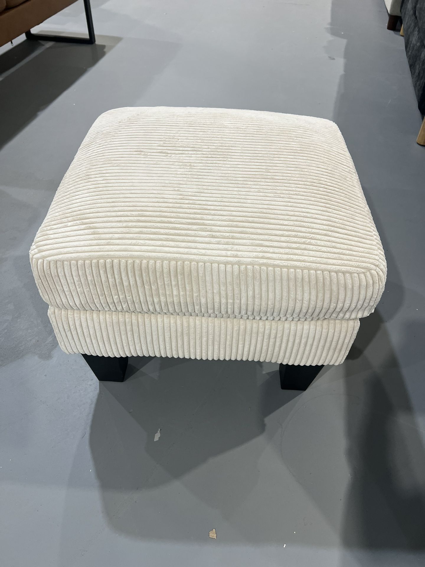 New Corduroy Ottoman for Modular Sectional Couch Module Parts Convertible Modern Sectional Sofa Couch, Beige 22.5”Lx22.5”Wx17”H