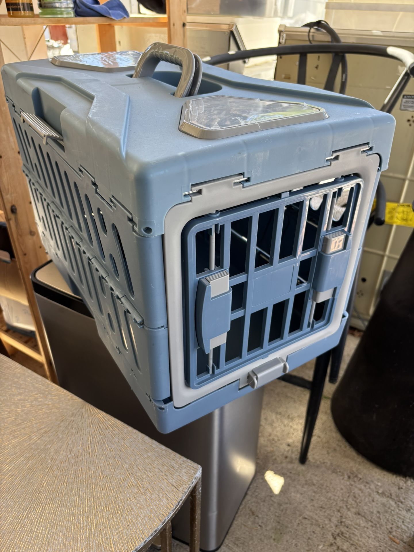 Small Collapsible Dog Crate Kennel 22” Travel Puppy Cat Pen 