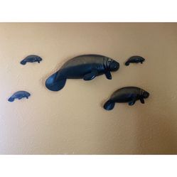 (5) Piece Manatee Wall Decor 