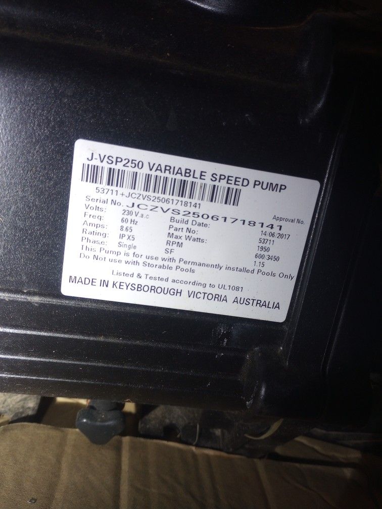 Variable Speed Pump (Jacuzzi) jvsp250 for Sale in Turlock, CA OfferUp