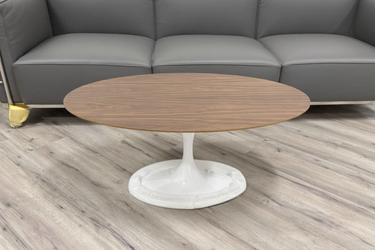 Brand New Mid Century Oval Tulip Coffee Table 36" - Walnut