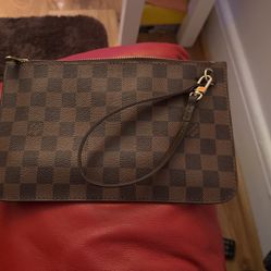 Louis Vuitton Damier Ebene Neverfull Pouch - Brown Clutches