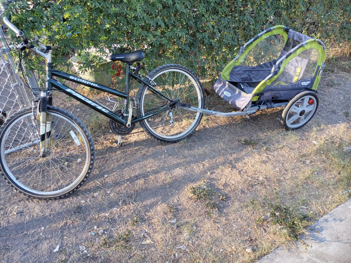 Unisex Bike With Baby Trailer Wagon 26" 