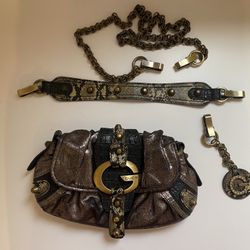 Vintage Guess handbag 2000s ORIGINAL Giselle snake lepoard 