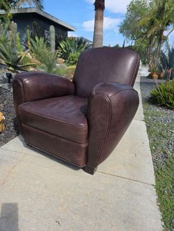 Leather club chair