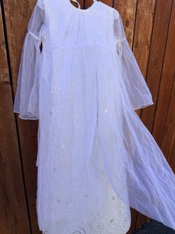 White Sheer Girls Angel Costume Dress $1
