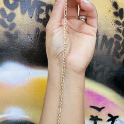 14k Solid Figaro Bracelet 