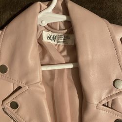 H&M Pink Leather Jacket