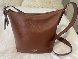 Coach Brown Leather Bucket Crossbody Bag