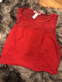 Red crop top