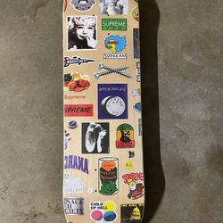 supreme sticker skateboard deck