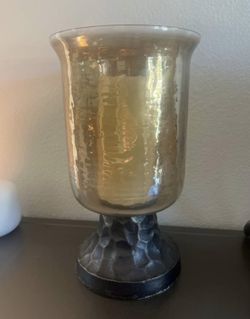 Beautiful Decorative Glass With Candle 