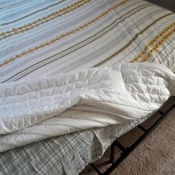 Queen Black Metal Bed Frame + Mattress – $45