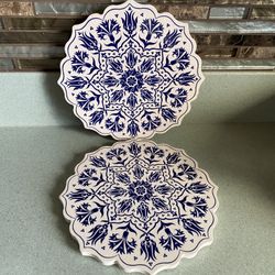 BRAND NEW SET OF 2 TABLE COASTERS/ ROUND POT HOLDERS 7.5”