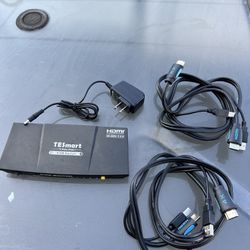 TESmart KVM Switch with Cables and Power Adapter - 4K HDMI 