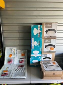 Home improvement bundle deal Ceiling Registers, LED flood lights and light flush mounts