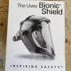 The UVEX Bionic Shield. S 8510. Great protection at COVID, Flu, etc. times.  Designed to protect against liquid splash, impact, welding hazards. New, 