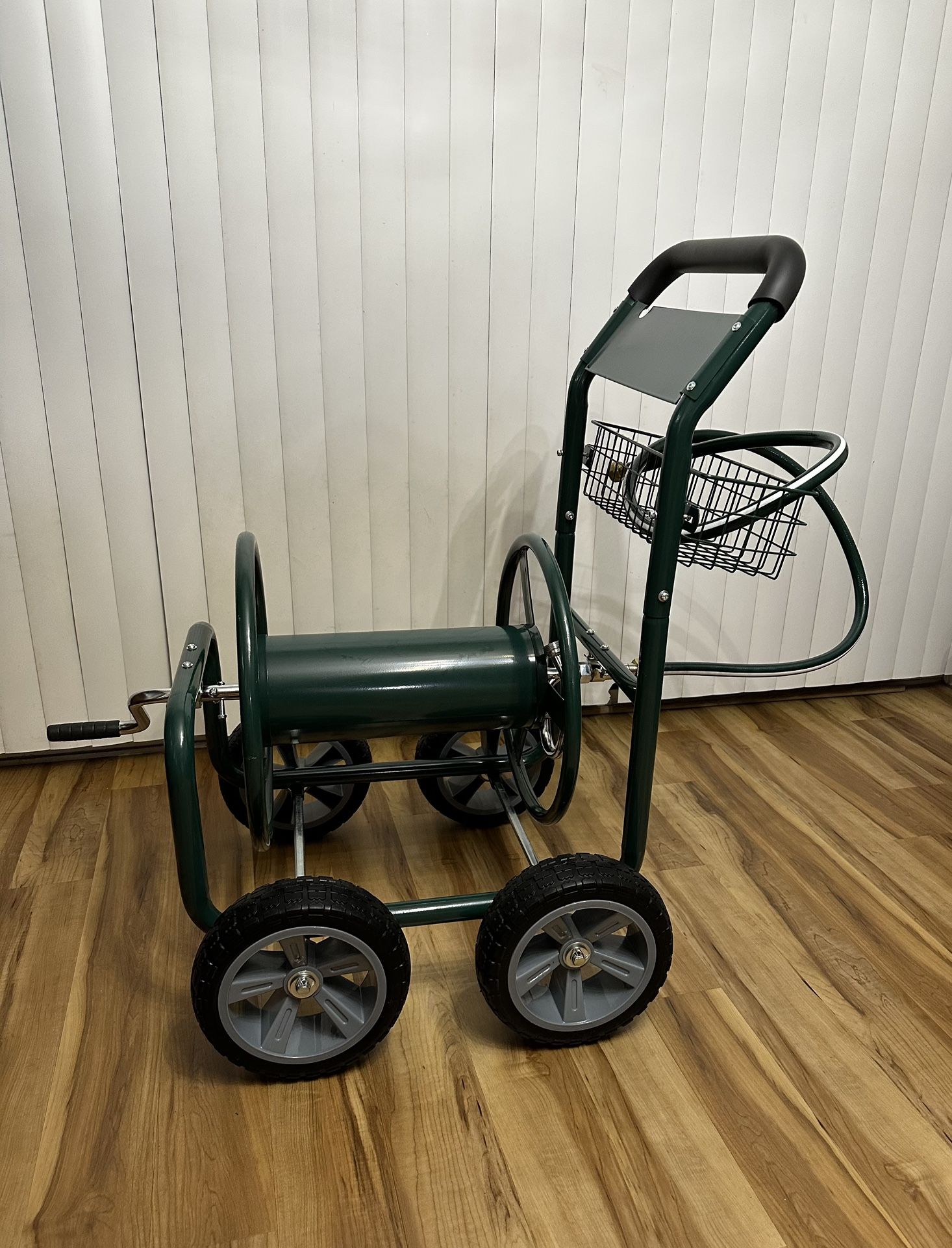 Iron 4-Wheel Hose Reel Truck
