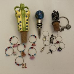 Wine Bottle Stoppers & Wine Glass Charms