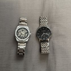 Two Watches - Cuena Quartz & Skeleton Style