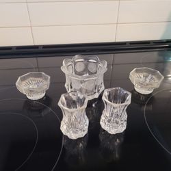 Candy Dish And Candle Holders 