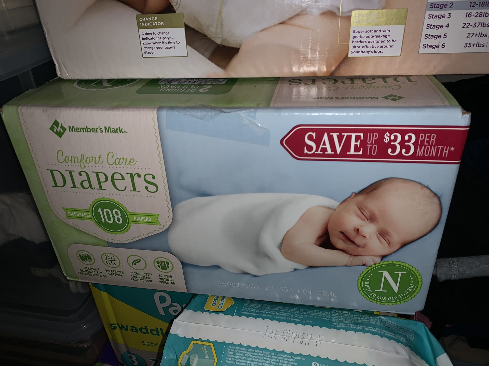 Members mark newborn diapers