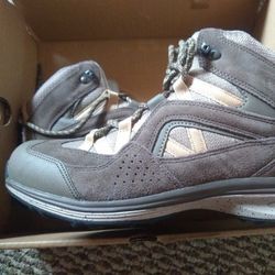 New sz 8 Women's Hiking Boots Waterproof Leather Lands End Tan Brown Merrell Keen Oboz Vasque Salomon Hoka REI 