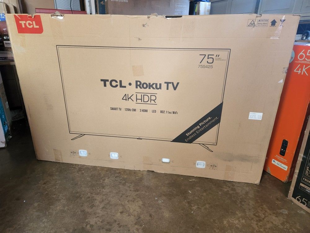 Tv TCL Roku 75", 4k, 75S425, Roku, Smart, Excellent