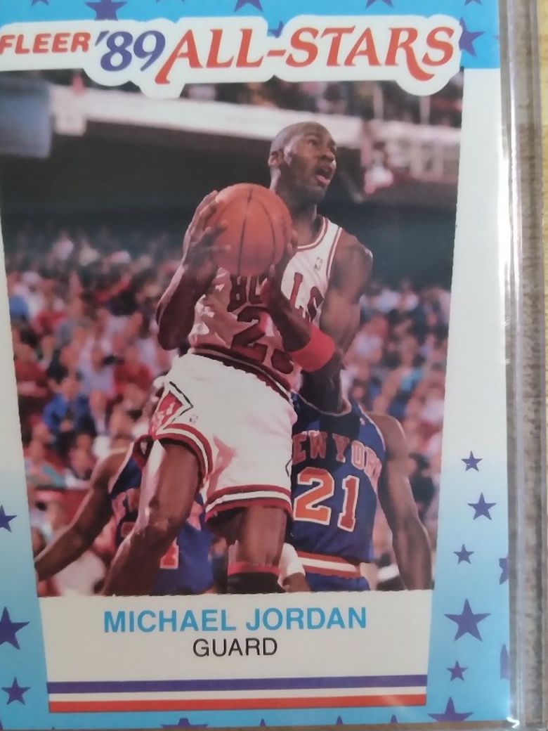 Michael Jordan ?????⛽?? 1989 Original Fleer All Star Card Sticker $150 Pick Up  $175 Shipped Through Cash App Or Pay Pal 