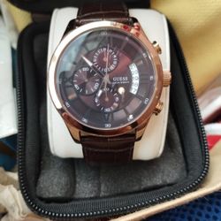 Guess Steel  New Watch With Crocodile Bracelet/Band