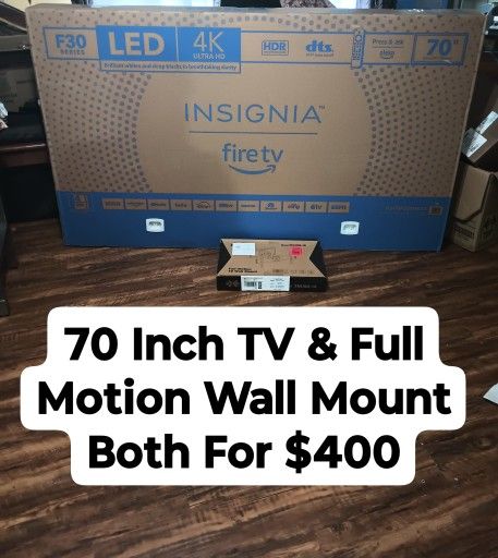 Insignia 70" 4K Ultra HD LED Fire TV & Wall Full Motion Mount