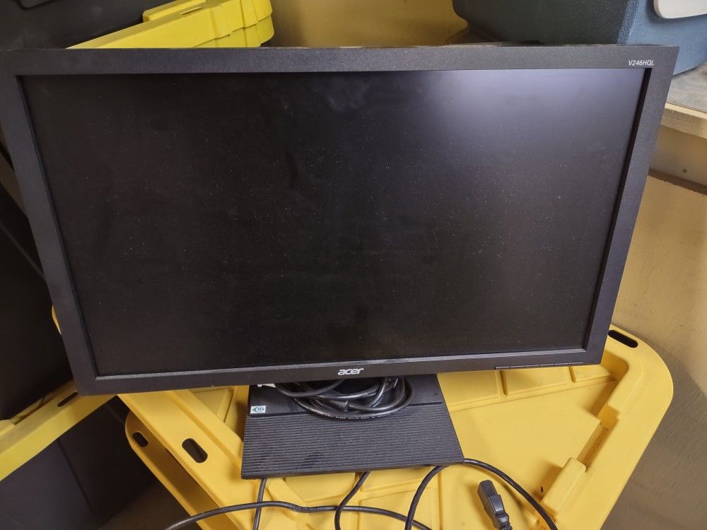 Computer Monitor And Cords 