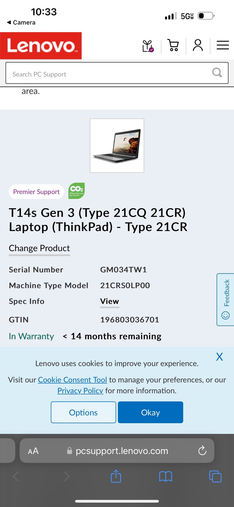 Thinkpad T14s 8 Cores