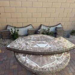 Back Yard Concrete Table 