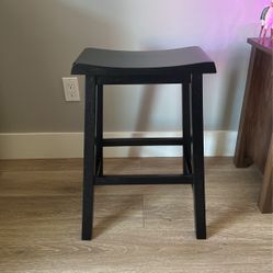 Black Wooden Stool