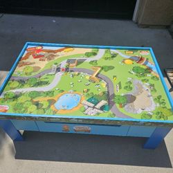 Thomas & Friends Wooden Railway Train Play Table With Drawer
