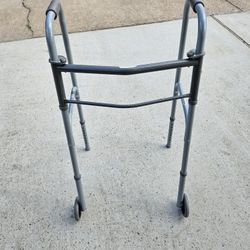 Carex Folding Walker With Wheels