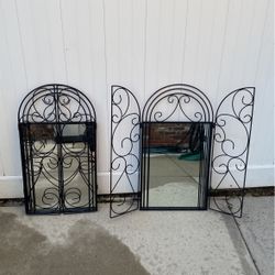 Rod Iron Mirror Frame Vanity 
