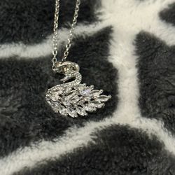 Crystal Swan Necklace