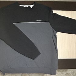 Calvin Klein Black and Grey Sweatshirt