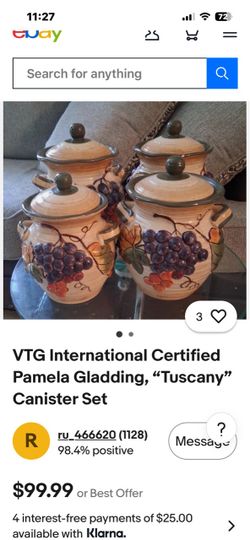 Tuscan ceramic canister set