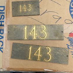House Number Gold Plated