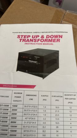 Step-Up & Down Transformer Model: TS-410-3P - 1000W