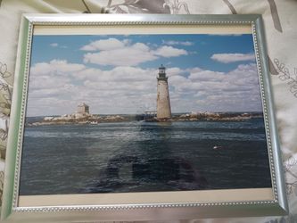 Framed Lighthouse Coastal Photo Print