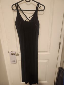 Super stretchy long black dress SIZE LARGE