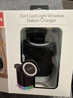 RCA RGB Wireless Charging Station for iPhone/Watch/Airpods