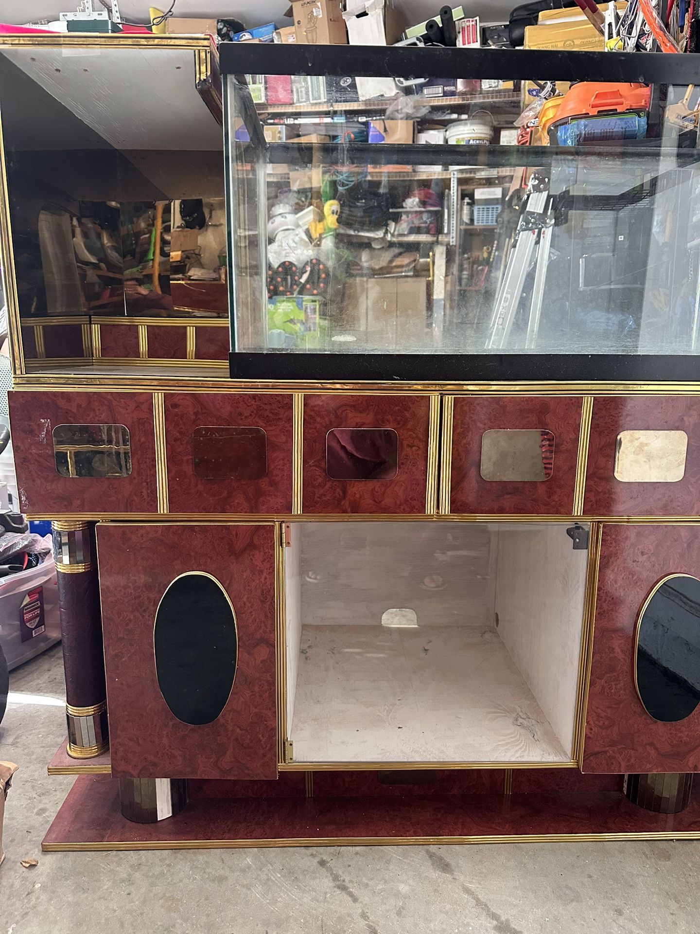 fish tank and custom cabinet for sale