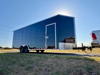 2026 TrueBlue 24x8.5x8 Black Enclosed Car Hauler Trailer 14K GVWR