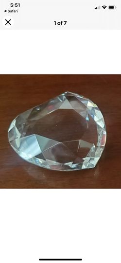 Valentine’s Day Special Rosenthal Aqua Colored Crystal Heart