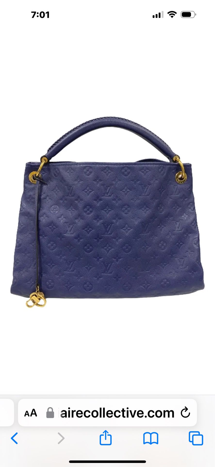 Louis Vuitton Artsy leather handbag Good condition Blue, Leather